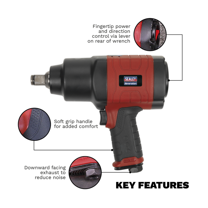 Generation Composite Twin Hammer Air Impact Wrench 3/4"Sq Drive | GSA6004