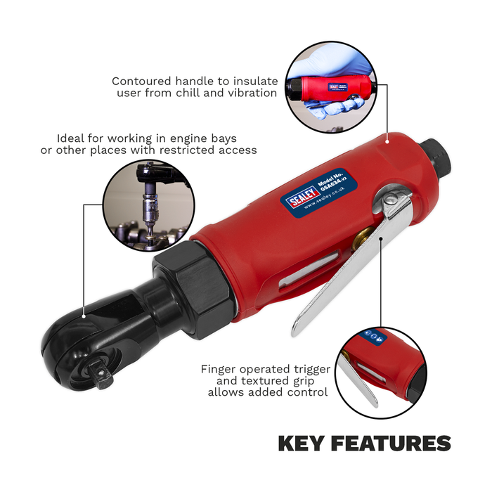 Generation Compact Air Ratchet Wrench 1/4"Sq Drive | GSA634