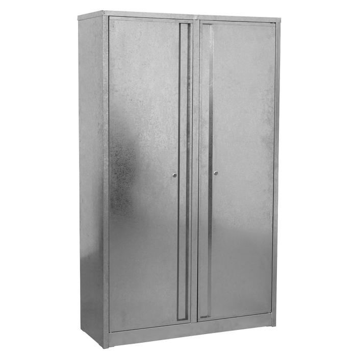 Extra-Wide Galvanized Steel Floor Cabinet with 4 Shelves | GSC110385
