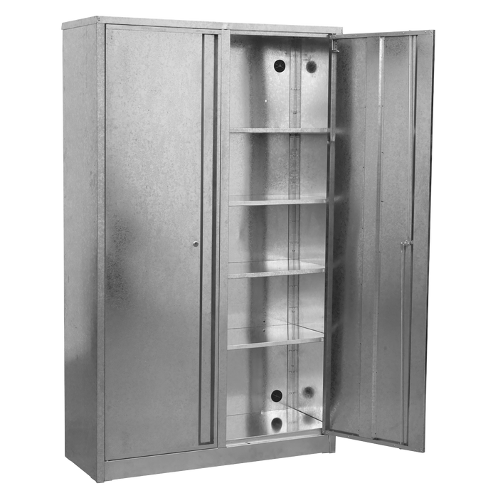 Extra-Wide Galvanized Steel Floor Cabinet with 4 Shelves | GSC110385