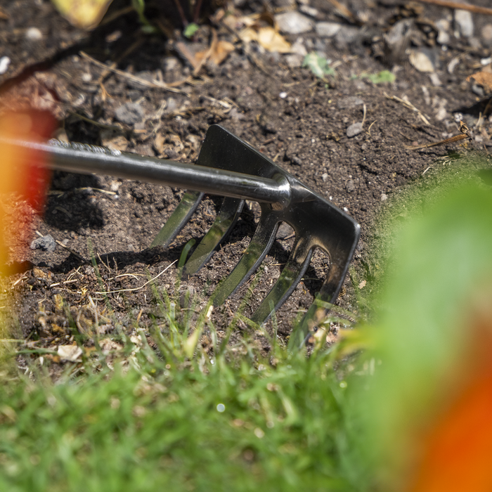 Hand Rake with Soft Grip Handle & Stainless Steel Tines 310mm | GTSG010