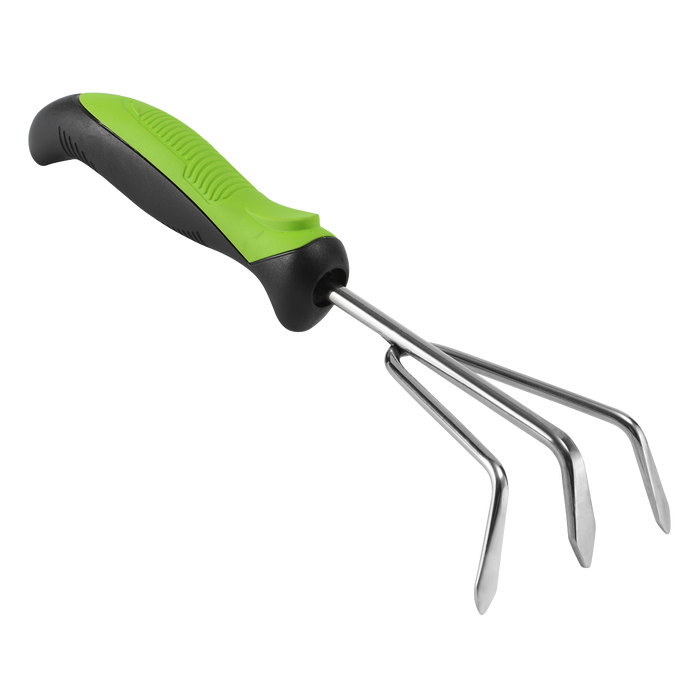 Hand Cultivator with Soft Grip Handle & Stainless Steel Tines | GTSG011