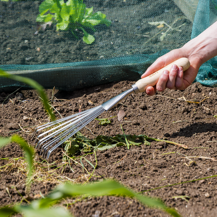 Premier Leaf Hand Rake with Ash Handle & Stainless Steel Tines | GTWH001