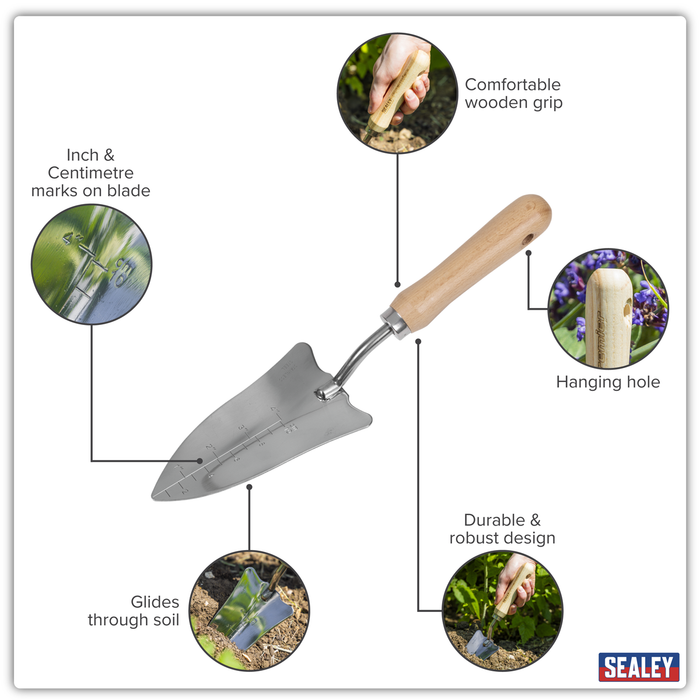 Premier Slim Head Trowel with Ash Handle & Stainless Steel Blade | GTWH004