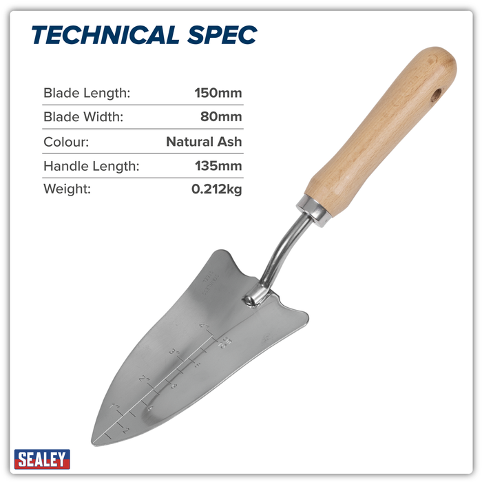 Premier Slim Head Trowel with Ash Handle & Stainless Steel Blade | GTWH004