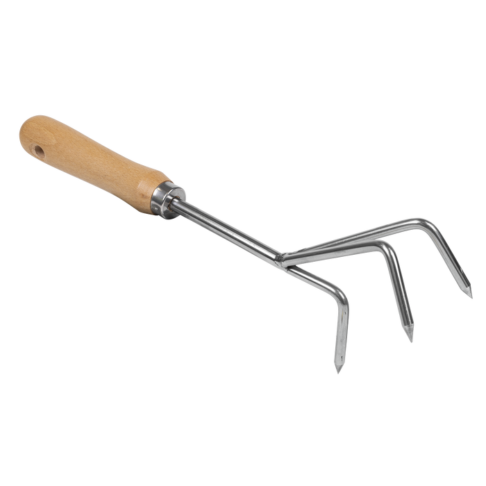 Premier Cultivator with Short Ash Handle & Stainless Steel Tines | GTWH005