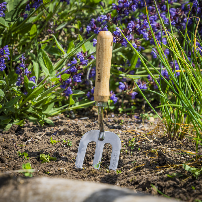 Premier Garden Hand Fork with Ash Handle & Stainless Steel Tines | GTWH007
