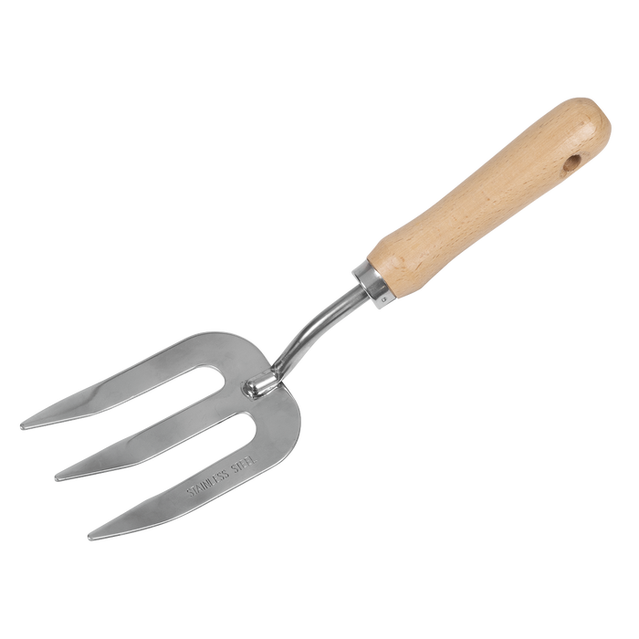 Premier Garden Hand Fork with Ash Handle & Stainless Steel Tines | GTWH007