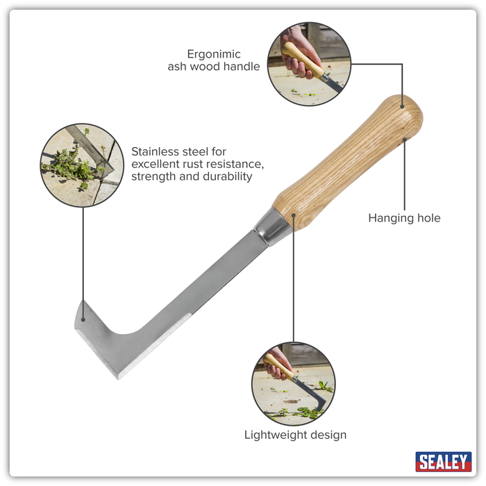 Premier Weeding Knife with Ash Handle & Stainless Steel Blade | GTWH009