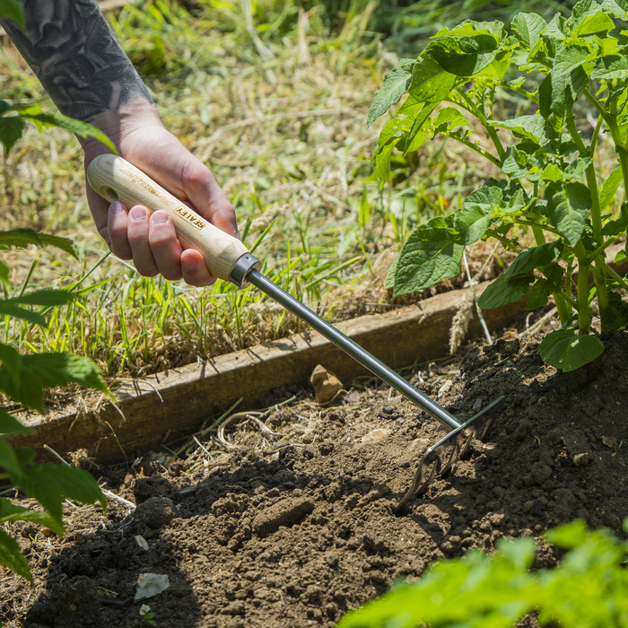 Premier Garden Hand Rake with Short Ash Handle & Stainless Steel Tines | GTWH020