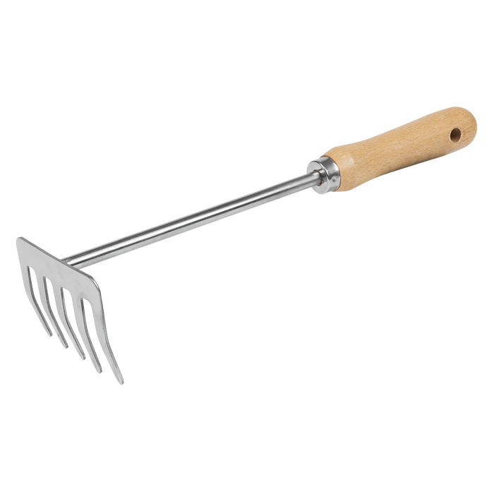 Premier Garden Hand Rake with Short Ash Handle & Stainless Steel Tines | GTWH020