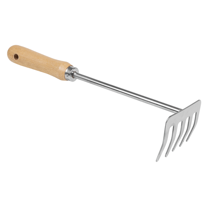 Premier Garden Hand Rake with Short Ash Handle & Stainless Steel Tines | GTWH020