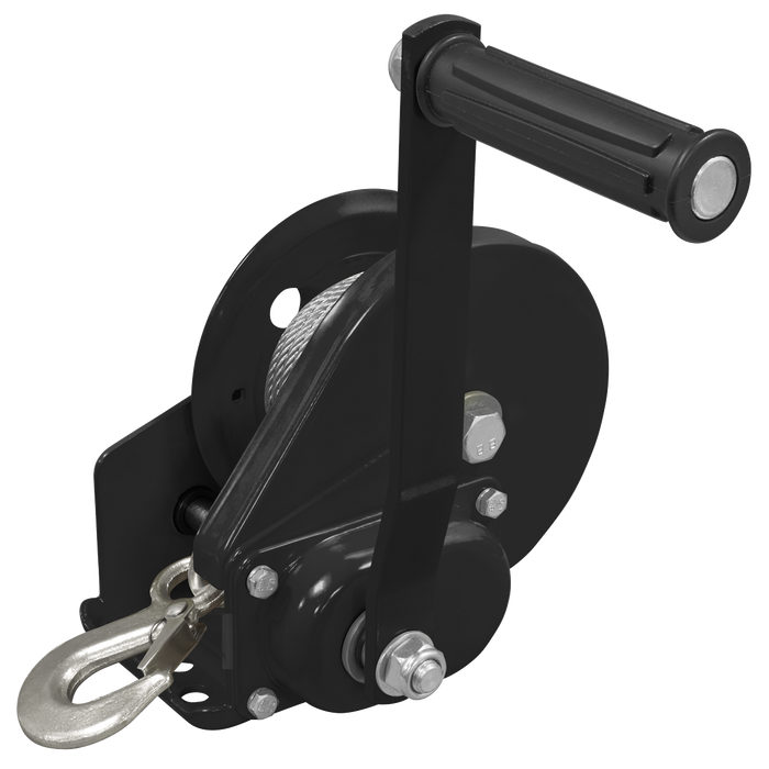 Geared Hand Winch with Brake & Cable 540kg Capacity | GWC1200B