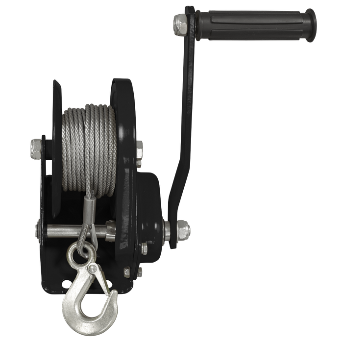Geared Hand Winch with Brake & Cable 540kg Capacity | GWC1200B