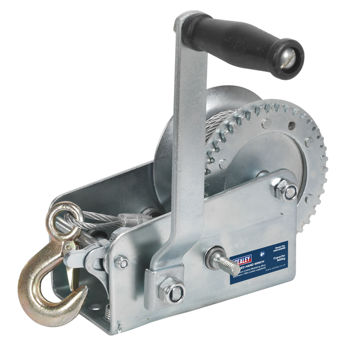 Geared Hand Winch with Cable 900kg Capacity | GWC2000M