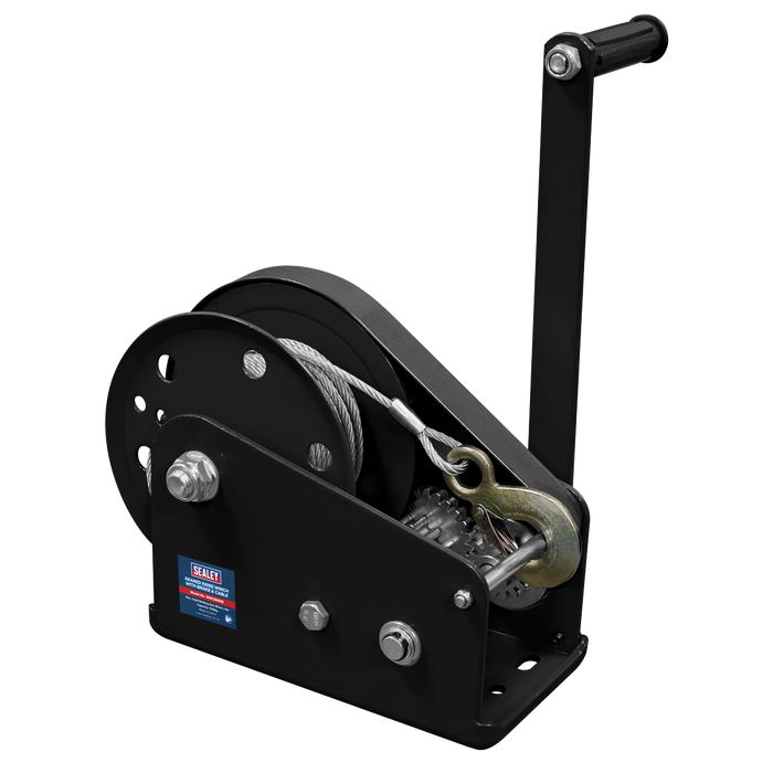 Geared Hand Winch with Brake & Cable 1130kg Capacity | GWC2500B