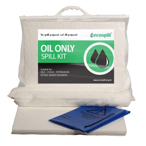 Ecospill 15L Oil Only Spill Response Kit, Clip-top Carrier | H1290015