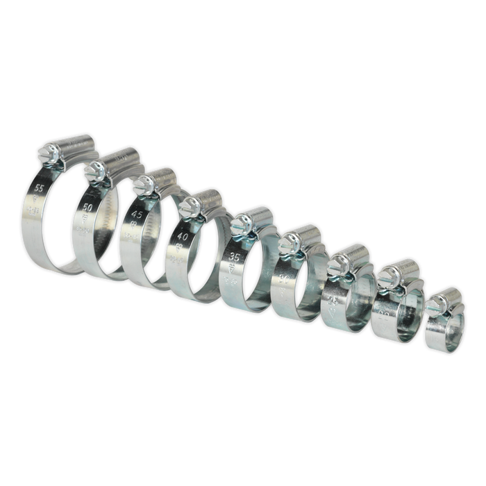HI-GRIP® Zinc Plated Hose Clip Assortment 9.5-55mm 85pc | HCJ85A
