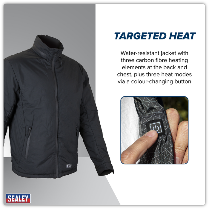 5V Heated Rain Jacket with Power Bank - X-Large | HJ04KIT