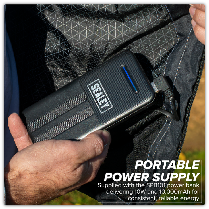 5V Heated Rain Jacket with Power Bank 20Ah - Medium | HJ06KIT