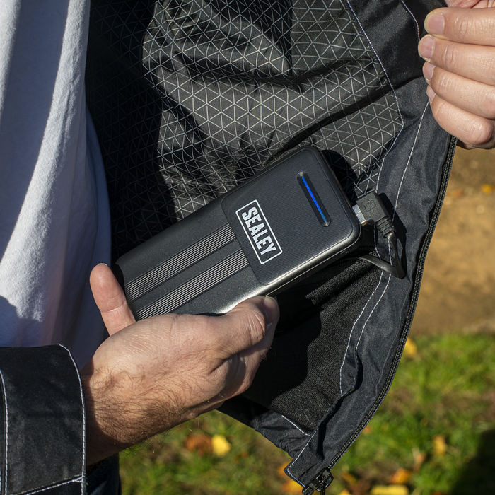 5V Heated Rain Jacket with Power Bank 20Ah - Large | HJ07KIT