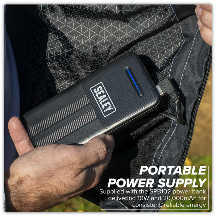 5V Heated Rain Jacket with Power Bank 20Ah - X-Large | HJ08KIT