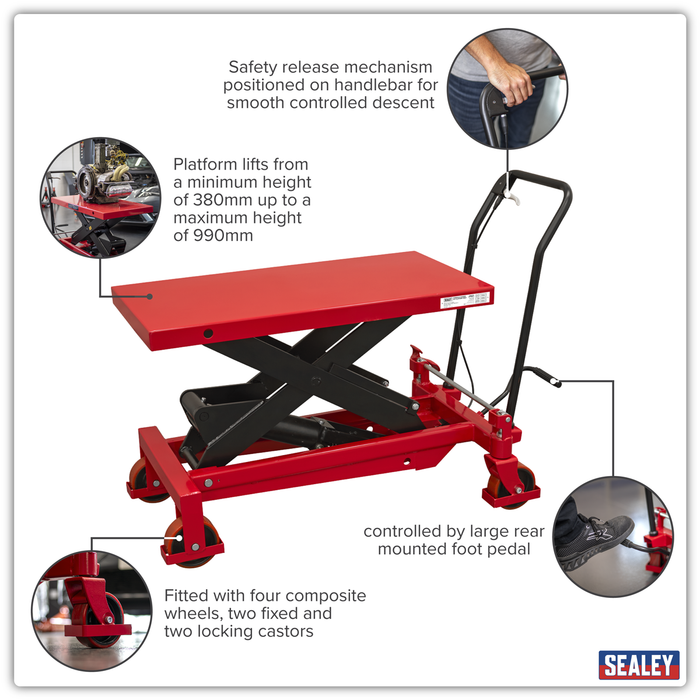 Hydraulic Scissor Lift Platform Table 1000kg Capacity | HPT1000