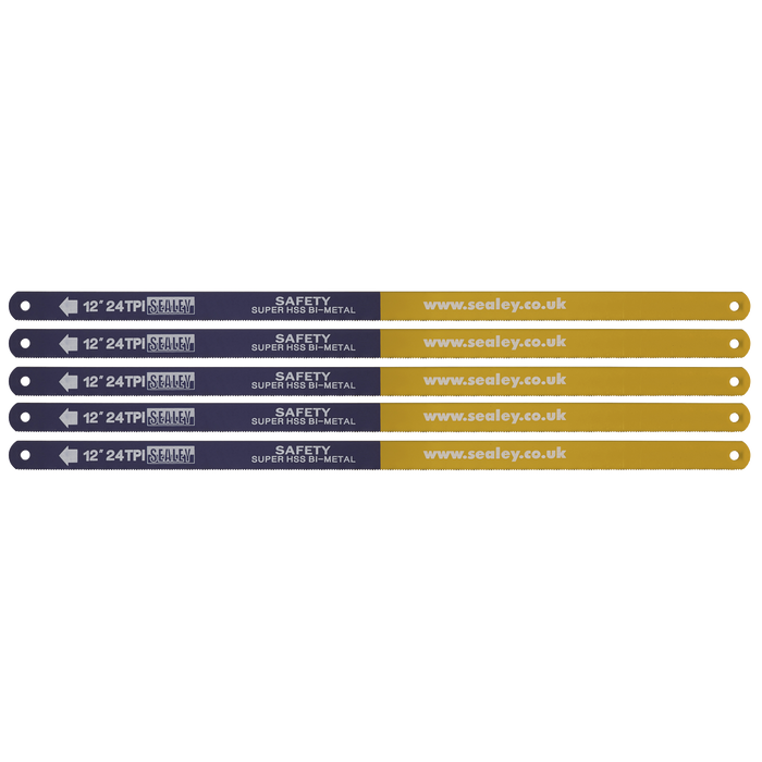 HSS Bi-Metal Hacksaw Blade 24tpi 300mm - Pack of 5 | HSB0524