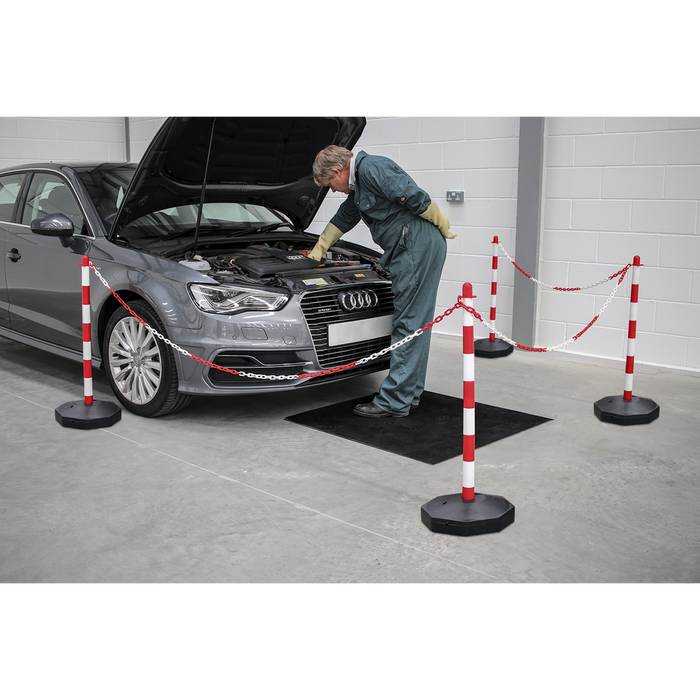 Plastic Chain 25m x 6mm - Red/White | HSC25M