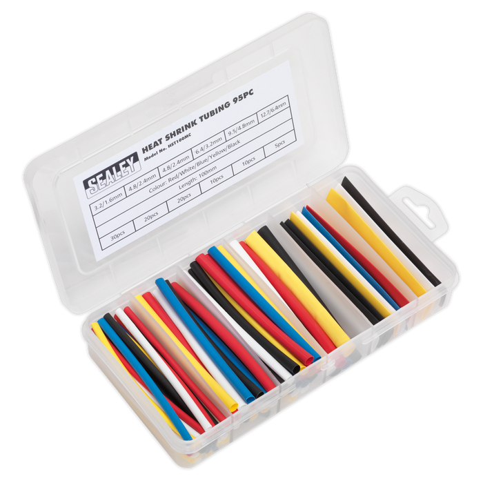 Heat Shrink Tubing Assortment 100mm 95pc - Mixed Colours | HST100MC