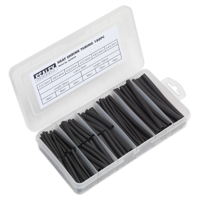 Heat Shrink Tubing Assortment 50 & 100mm 180pc - Black | HST501B