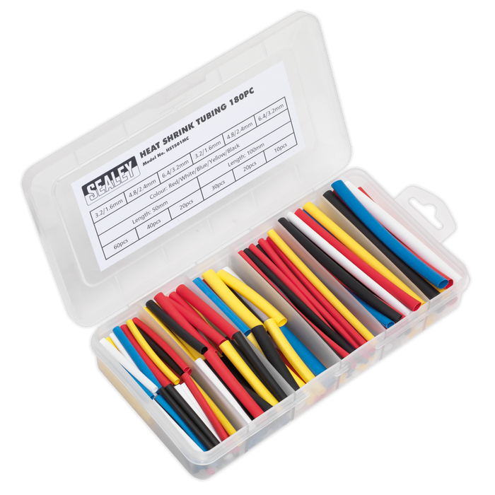 Heat Shrink Tubing Assortment 50 & 100mm 180pc - Mixed Colours | HST501MC