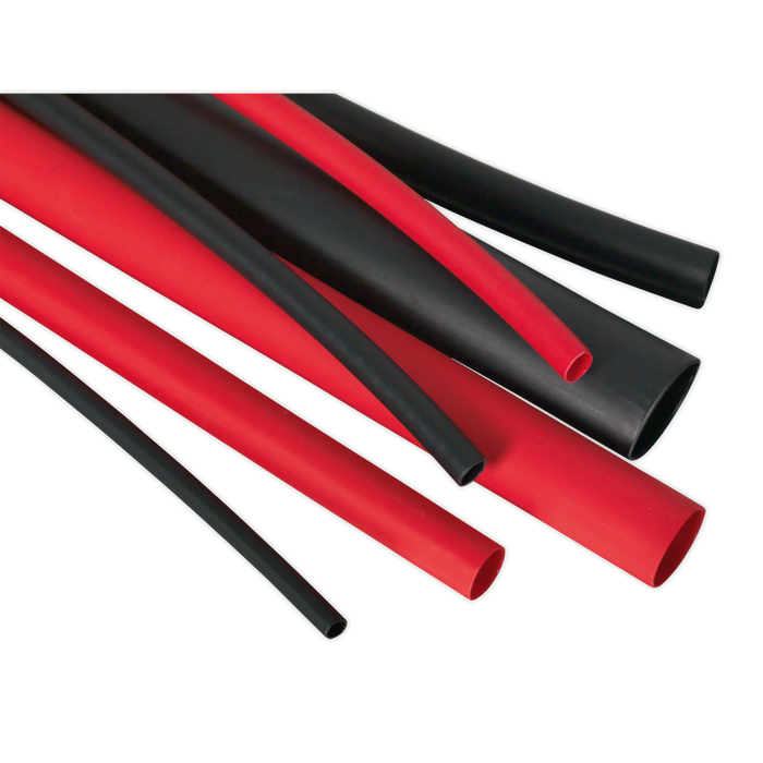 Adhesive Lined Heat Shrink Tubing Assortment 200mm 72pc - Black & Red | HSTAL72BR