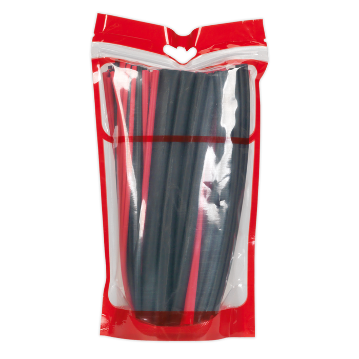 Adhesive Lined Heat Shrink Tubing Assortment 200mm 72pc - Black & Red | HSTAL72BR