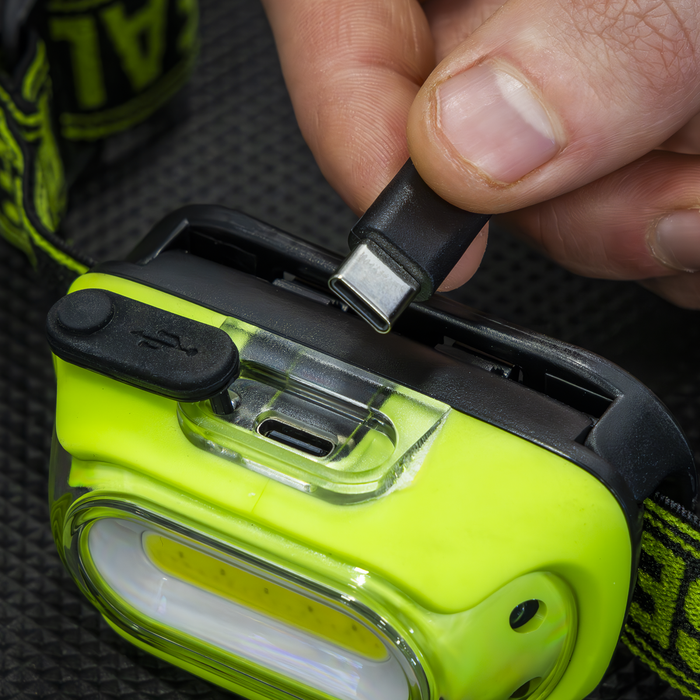 Rechargeable Head Torch with Auto-Sensor 8W COB LED - Green | HT08RG