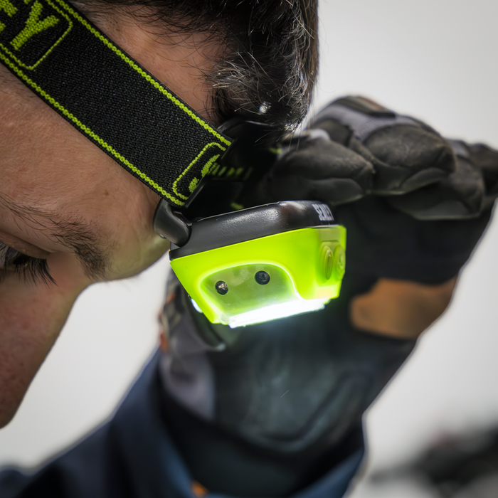 Rechargeable Head Torch with Auto-Sensor 8W COB LED - Green | HT08RG