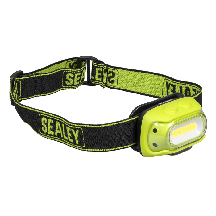 Rechargeable Head Torch with Auto-Sensor 8W COB LED - Green | HT08RG