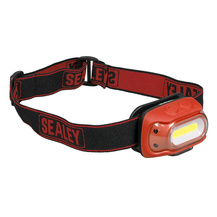 Rechargeable Head Torch with Auto-Sensor 8W COB LED - Red | HT08RR