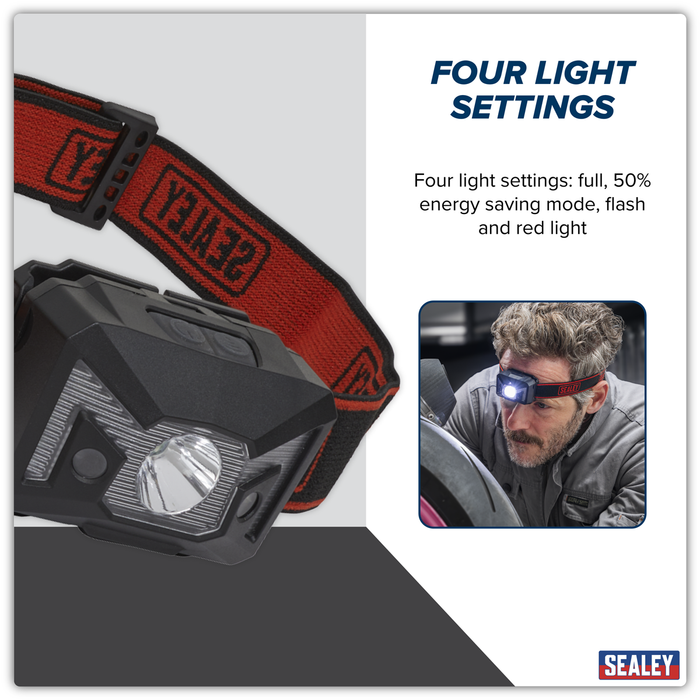 Rechargeable Head Torch with Auto-Sensor 3W SMD LED | HT102R
