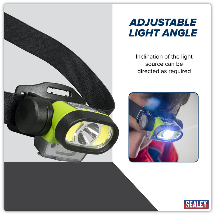Rechargeable Head Torch with Auto-Sensor 5W & 3W COB LED | HT400LED