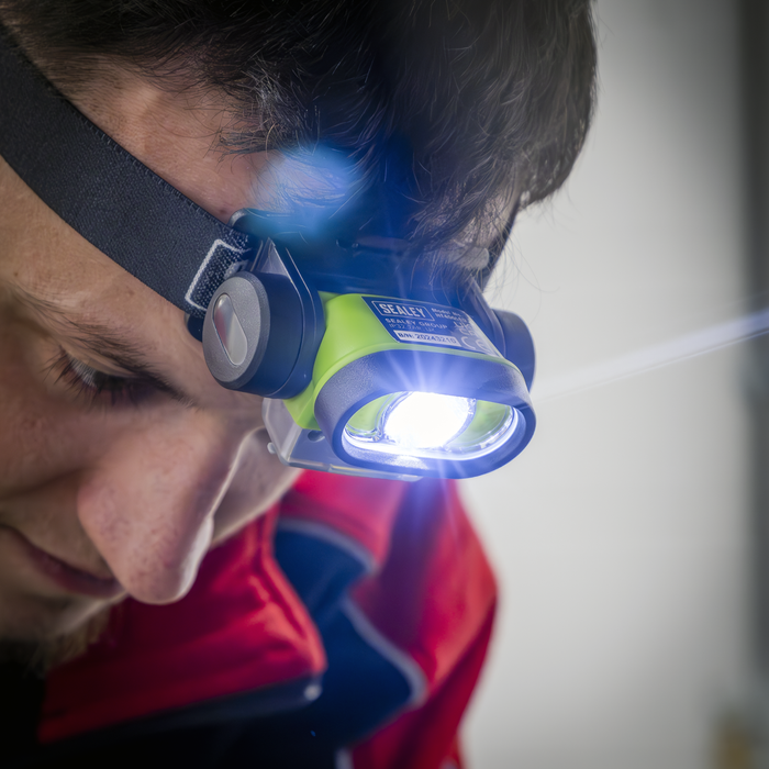 Rechargeable Head Torch with Auto-Sensor 5W & 3W COB LED | HT400LED