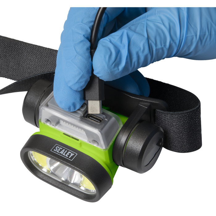 Rechargeable Head Torch with Auto-Sensor 5W & 3W COB LED | HT400LED