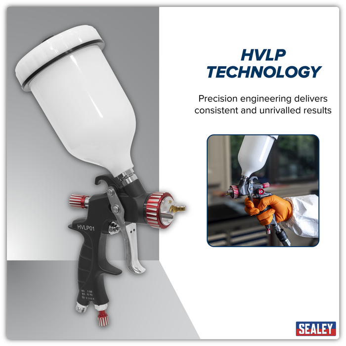 Premier Professional HVLP Gravity Feed Spray Gun 1.3mm Set-Up | HVLP01