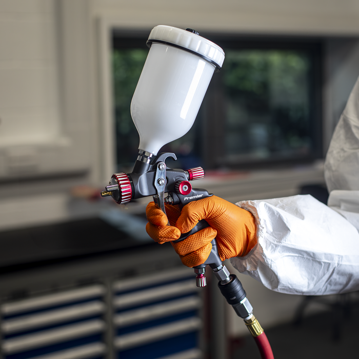 Premier Professional HVLP Gravity Feed Spray Gun 1.3mm Set-Up | HVLP01