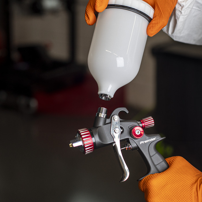 Premier Professional HVLP Gravity Feed Spray Gun 1.3mm Set-Up | HVLP01