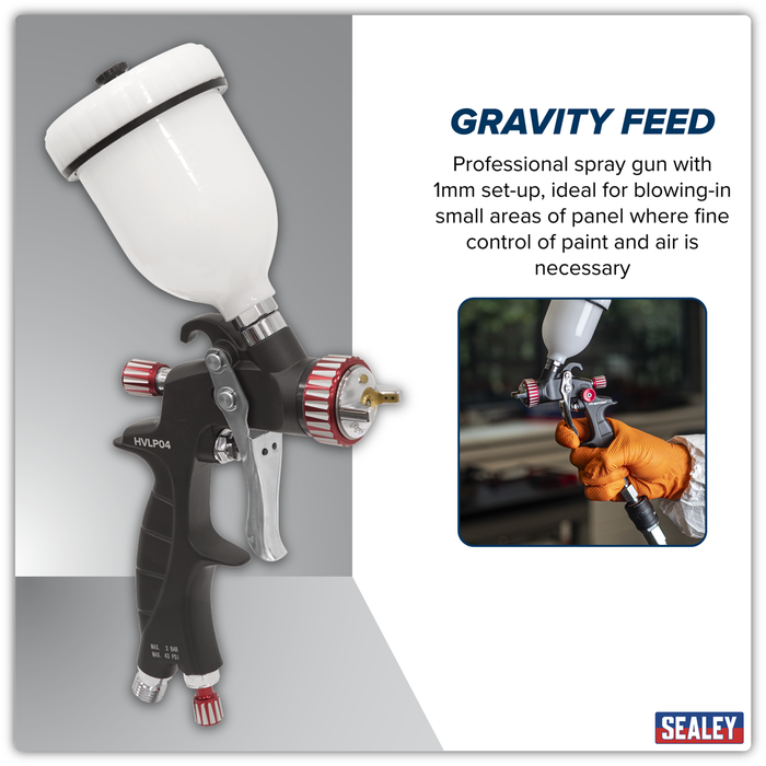 Premier Professional HVLP Gravity Feed Touch-Up Spray Gun 1mm Set-Up | HVLP04