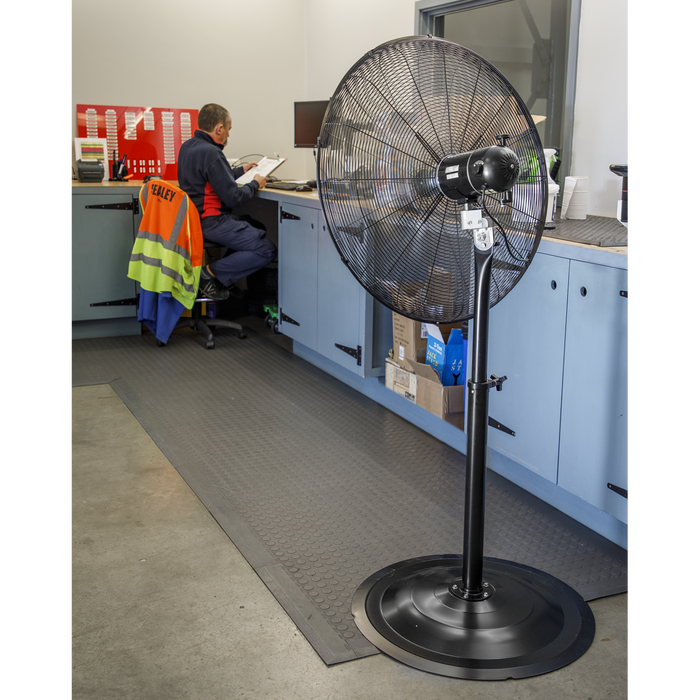 30" Industrial High Velocity Oscillating Pedestal Fan 230V | HVSF30