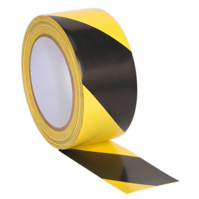 Hazard Warning Tape 50mm x 33m - Black/Yellow | HWTBY