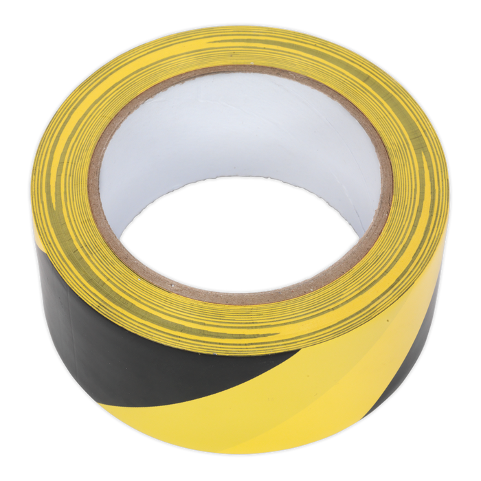 Hazard Warning Tape 50mm x 33m - Black/Yellow | HWTBY