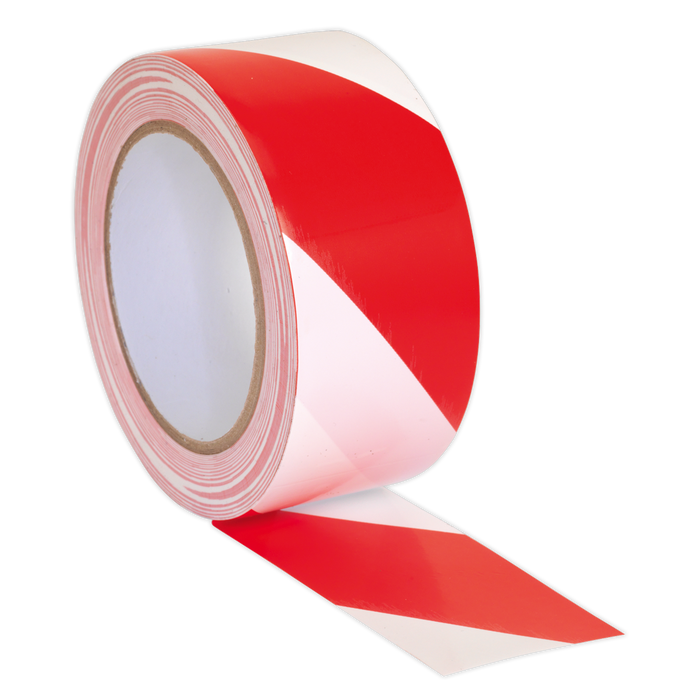 Hazard Warning Tape 50mm x 33m - Red/White | HWTRW